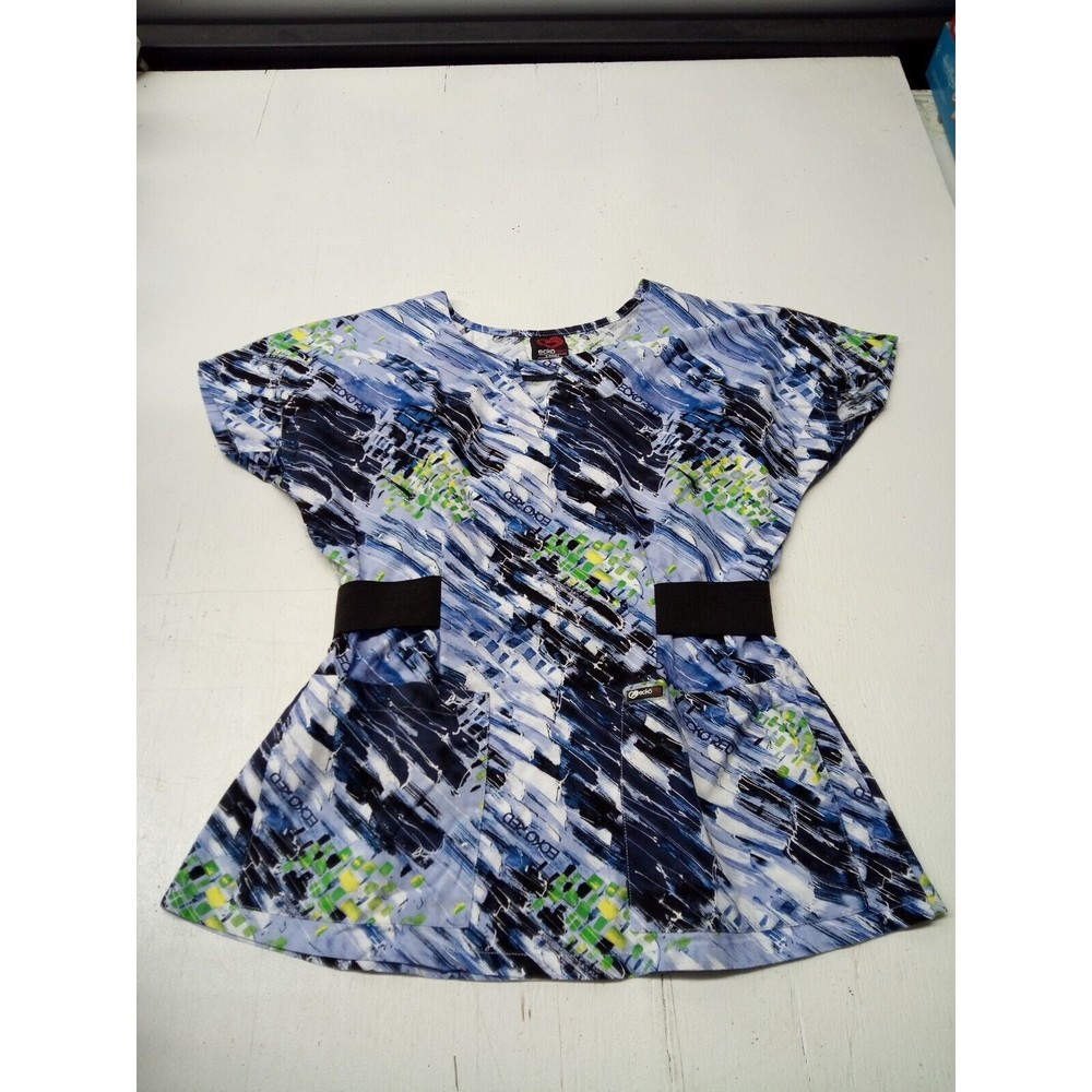 ECKO RED Multi-Color Purple Blue SCRUB TOP SIZE XSmall